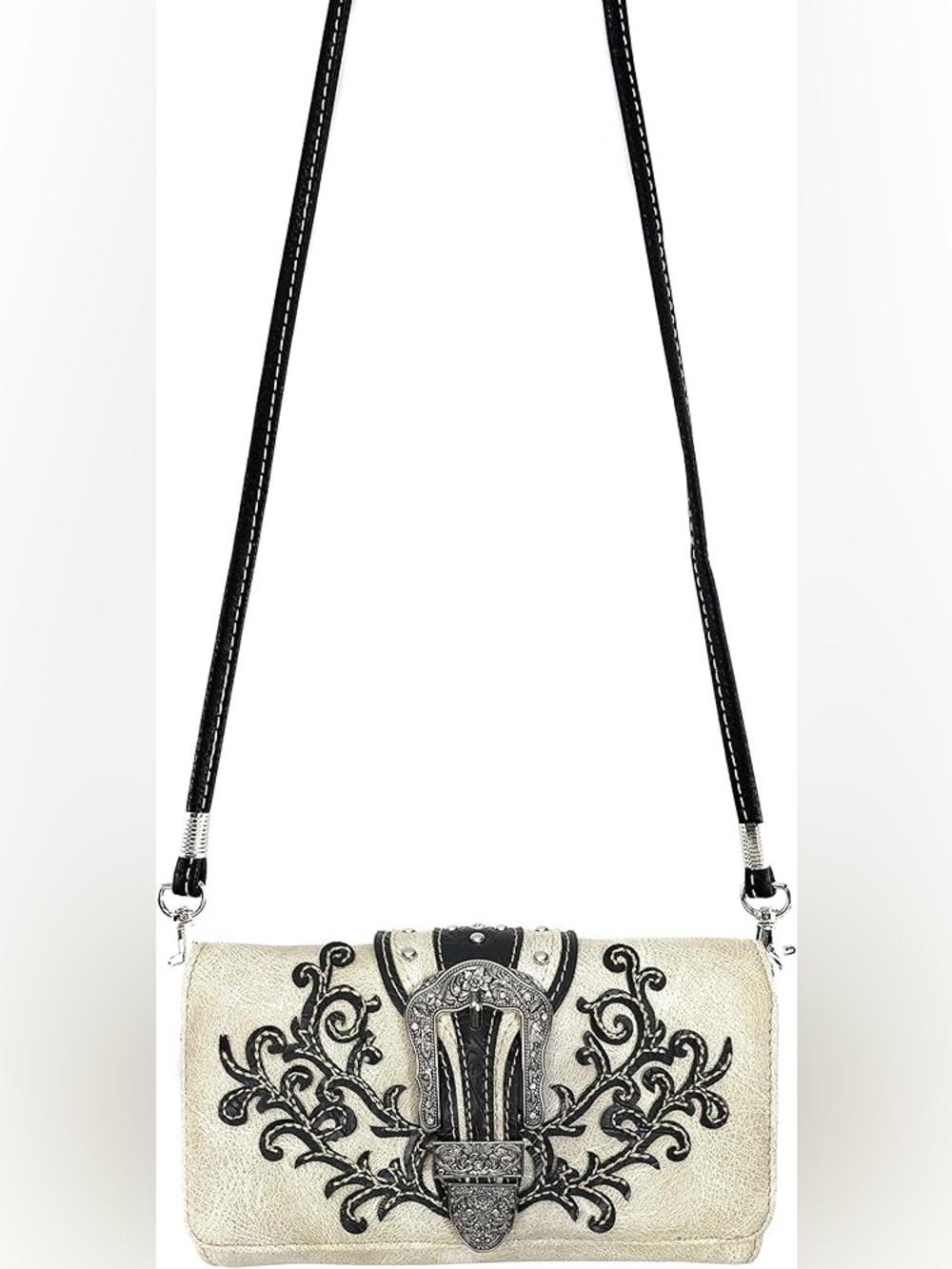 New**🌟Western Style Wallet Women Crossbody Wristlet Trifold Clutch Cowgirl Purse